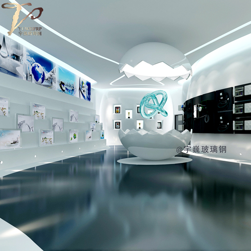 創意玻璃鋼蛋殼造型室內展式廳安裝工程