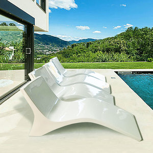 #200現代簡約玻璃鋼躺椅泳池海邊戶外公共休息椅